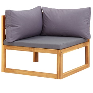 Set mobilier grădină cu perne, 6 piese, lemn masiv acacia - Img 4