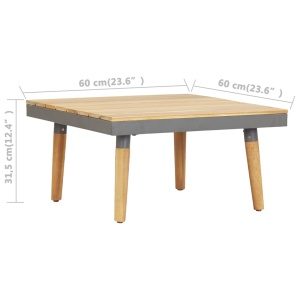 Set mobilier grădină cu perne, 7 piese, lemn masiv de acacia - Img 7