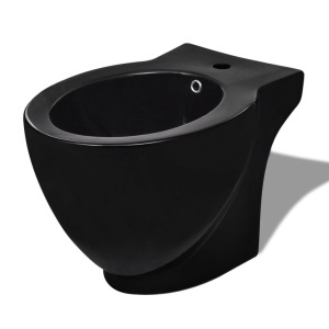 Set Toaletă și Bideu Ceramică Negru - Img 8