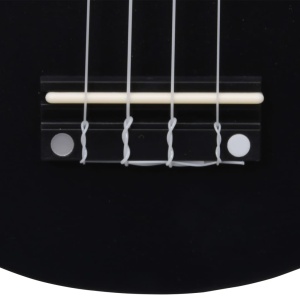 Set ukulele soprano, cu husă, pentru copii, negru, 21" - Img 9