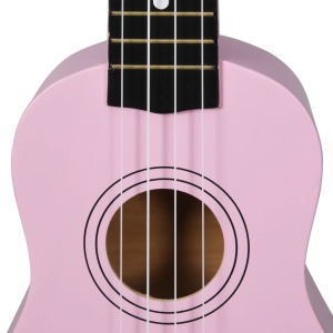 Set ukulele soprano, cu husă, pentru copii, roz, 21" - Img 11