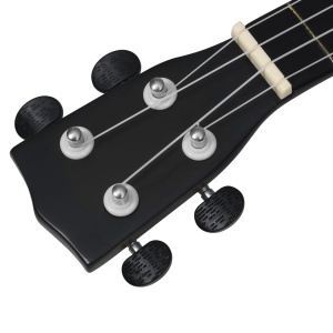 Set ukulele Soprano pentru copii, cu husă, negru, 23" - Img 7