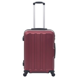 Set valize cu carcasă rigidă, 3 buc., roșu vin, ABS - Img 3