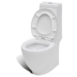 Set vas de toaletă și bideu din ceramică, alb - Img 5