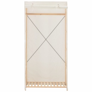 Șifonier, alb, 79 x 40 x 170 cm, material textil - Img 2