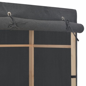 Șifonier cu 3 rafturi, gri, 110 x 40 x 170 cm, material textil - Img 4