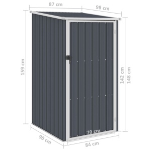 Șopron de grădină, 87 x 98 x 159, antracit, oțel galvanizat - Img 6