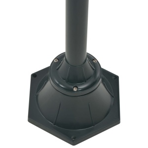 Stâlp cu lumini de grădină E27 220 cm, aluminiu 2 lămpi, verde - Img 4