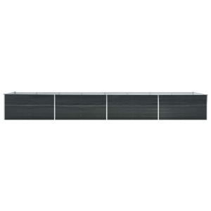Strat inălțat de grădină antracit 600x80x45 cm oțel galvanizat - Img 3