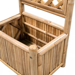 Strat inălțat de grădină cu spalier din bambus, 40 cm - Img 4