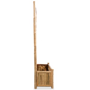 Strat inălțat de grădină cu spalier din bambus, 70 cm - Img 3