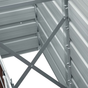 Strat inălțat de grădină maro 240 x 40 x 45 cm oțel galvanizat - Img 6