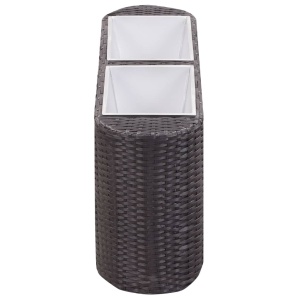 Strat inălțat de grădină negru 80x25x40 cm poliratan - Img 7
