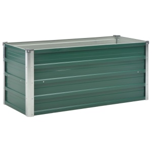 Strat inălțat de grădină, verde, 100x40x45 cm, oțel galvanizat - Img 3