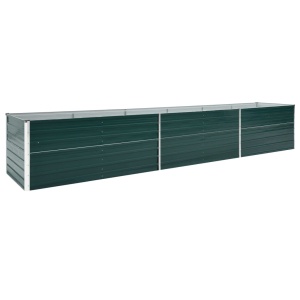 Strat inălțat de grădină, verde, 480x80x45 cm, oțel galvanizat - Img 3