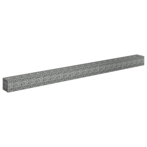 Strat inălțat gabion, 450 x 30 x 30 cm, oțel galvanizat - Img 3