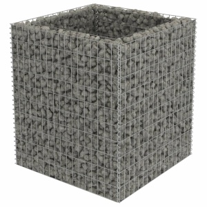 Strat inălțat gabion, 90 x 90 x 100 cm, oțel galvanizat - Img 4