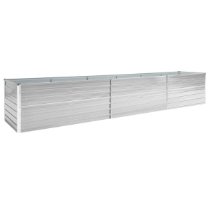 Strat inălțat grădină, gri, 480x80x77 cm, oțel galvanizat - Img 2
