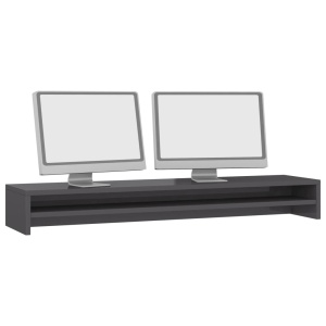 Suport monitor, gri foarte lucios, 100 x 24 x 13 cm, PAL - Img 3