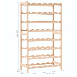 Suport sticle de vin, lemn de cedru, 57,5 x 28 x 102 cm - Img 6