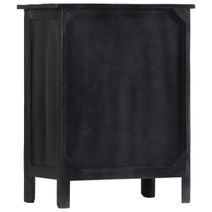 Suport sticle de vin, negru, 56x35x75 cm, lemn masiv de mango - Img 8