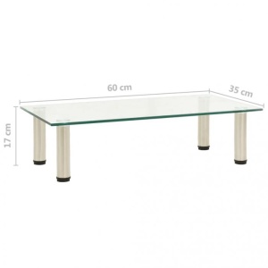 Suport TV, transparent, 60 x 35 x 17 cm, sticlă securizată - Img 5