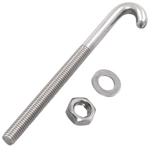 Șurub de fixare tip J cu piuliță și șaibă, M8x120 mm, 25 seturi - Img 3