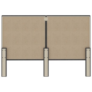 Tăblie de pat, gri inchis, 160 x 200 cm, material textil - Img 6