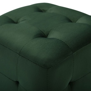 Taburet, 2 buc., verde, 30 x 30 x 30 cm, țesătură catifea - Img 4