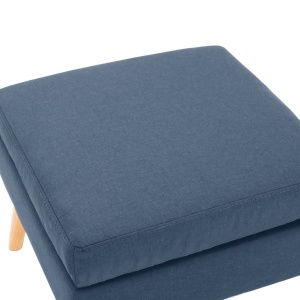 Taburet, albastru, material textil - Img 3