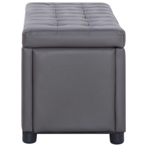 Taburet de depozitare, gri, 87,5 cm, piele artificială - Img 4