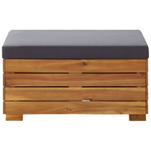 Taburet modular cu pernă, 1 buc., lemn masiv de acacia - Img 3