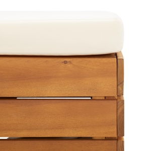 Taburet modular cu pernă, 1 buc., lemn masiv de acacia - Img 7