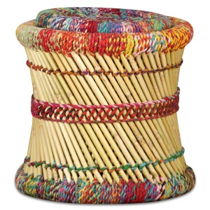 Taburete cu detalii Chindi, 2 buc., multicolor, bambus - Img 10