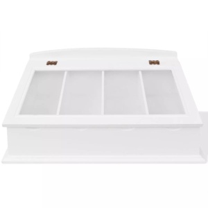Tavă pentru tacâmuri in stil baroc, MDF, Alb - Img 2