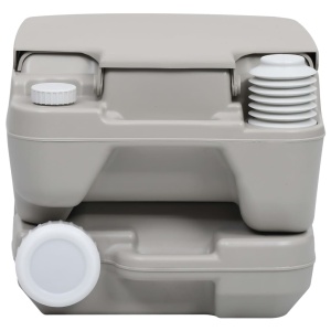 Toaletă portabilă pentru camping, gri, 10+10 L - Img 4