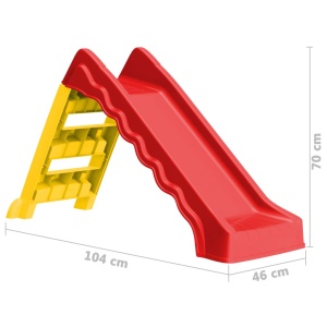 Tobogan pliabil pentru copii de interior & exterior roșu/galben - Img 10