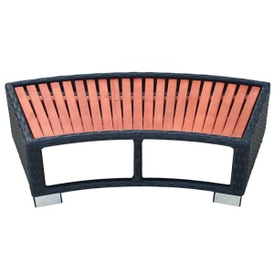 Treaptă pentru spa, poliratan, 92 x 45 x 25 cm, negru - Img 3