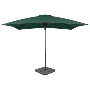 Umbrelă de exterior cu bază portabilă, verde