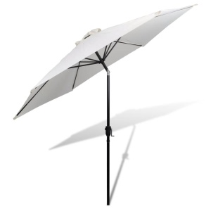 Umbrelă de soare cu pol din oțel 3m, Alb nisip - Img 2