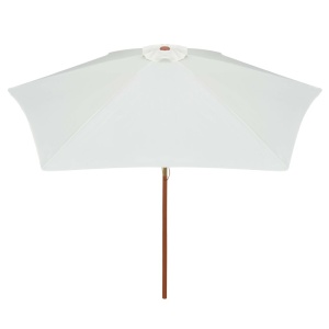 Umbrelă de soare cu stâlp de lemn 270 x 270 cm, alb crem - Img 4