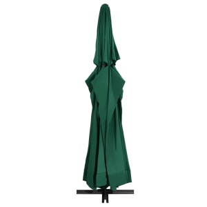 Umbrelă de soare de exterior, stâlp aluminiu, verde, 600 cm - Img 4