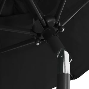 Umbrelă de soare, negru, 200 x 211 cm, aluminiu - Img 7