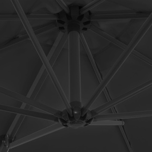 Umbrelă suspendată cu stâlp din oțel, antracit, 250x250 cm - Img 2