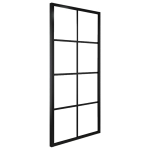 Ușă glisantă aluminiu și sticlă ESG 76x205 cm negru - Img 2