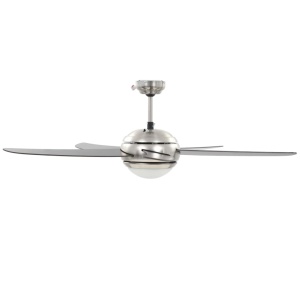 Ventilator tavan decorativ cu iluminare, 128 cm, maro - Img 6