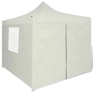 41464 Cream Foldable Tent 3 x 3 m with 4 Walls - Img 3