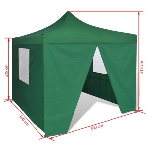 41468 Green Foldable Tent 3 x 3 m with 4 Walls - Img 10