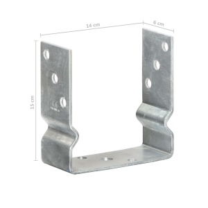 Ancore de gard, 12 buc., argintiu, 14x6x15 cm, oțel galvanizat - Img 7