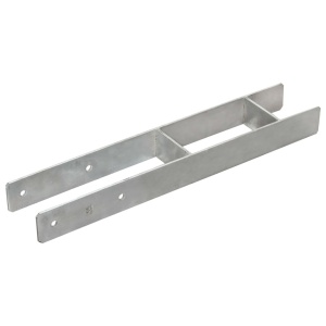 Ancore de gard, 6 buc., argintiu, 10x6x60 cm, oțel galvanizat - Img 2